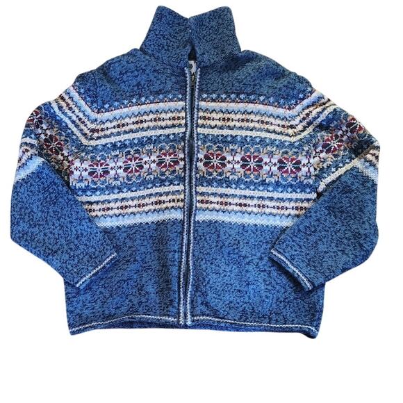 Tiara International Vintage Nordic Snow Flaked Pattern Sweater Size Medium - Picture 10 of 16